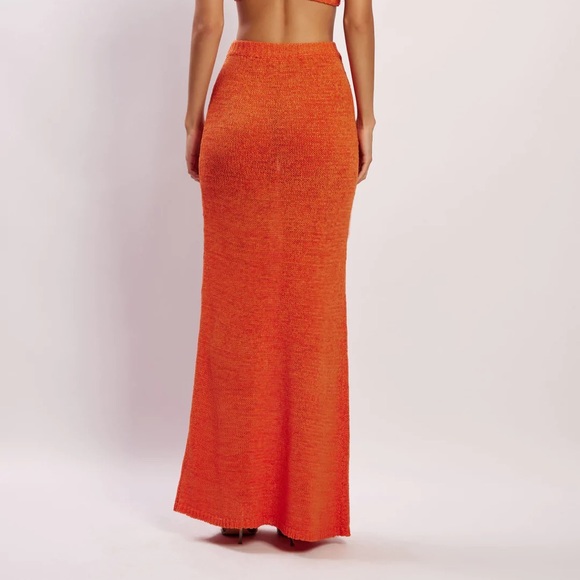 COPY - Meshki: Mary Knit Maxi Skirt Tangerine - Picture 2 of 3